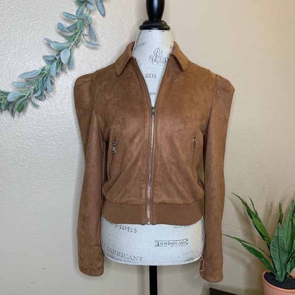 Anthro Piper & Jane Brie Sueded Moto Jacket - Picture 2 of 6